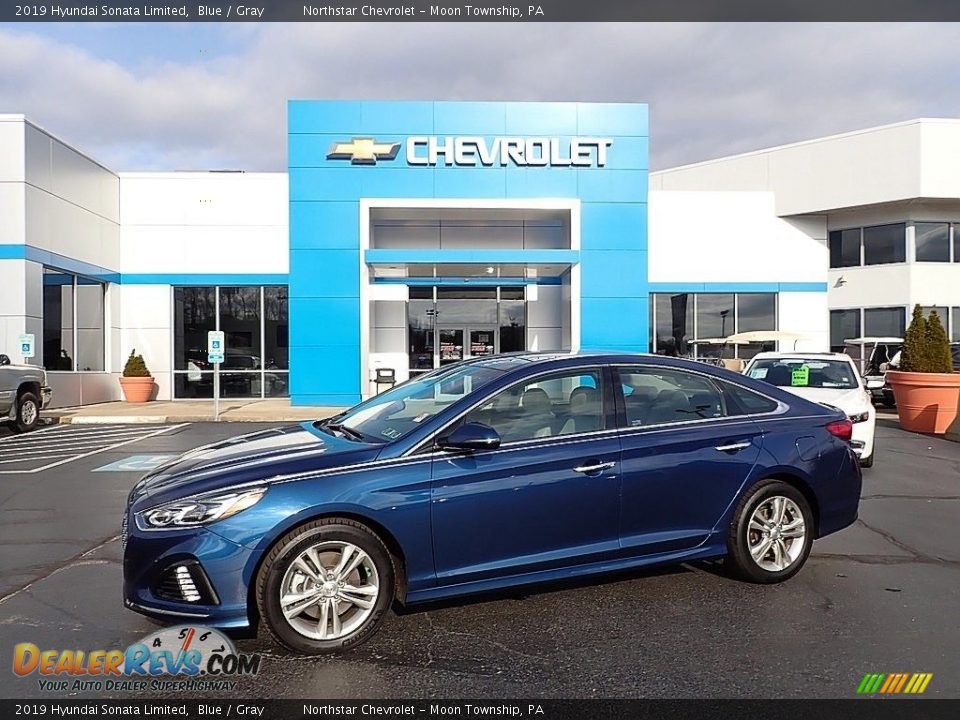 2019 Hyundai Sonata Limited Blue / Gray Photo #1