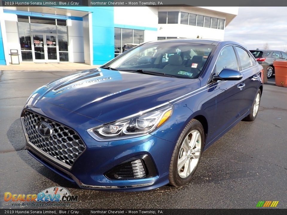 2019 Hyundai Sonata Limited Blue / Gray Photo #2