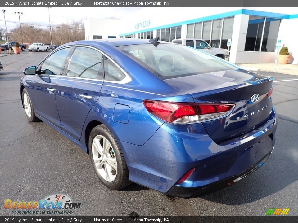 2019 Hyundai Sonata Limited Blue / Gray Photo #4