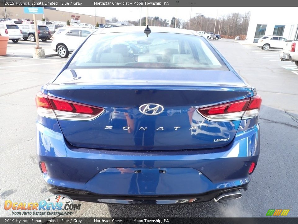 2019 Hyundai Sonata Limited Blue / Gray Photo #6