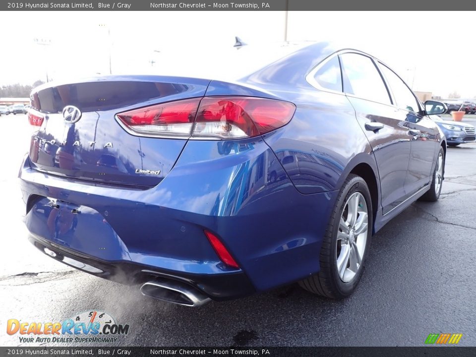 2019 Hyundai Sonata Limited Blue / Gray Photo #7