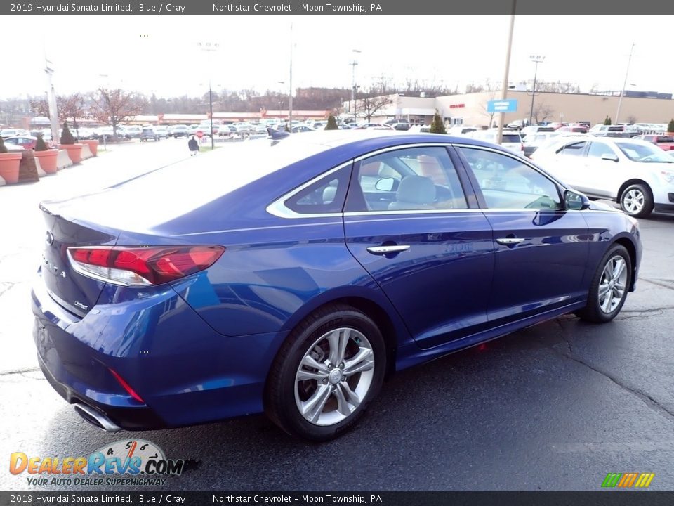 2019 Hyundai Sonata Limited Blue / Gray Photo #8