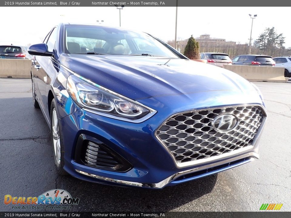 2019 Hyundai Sonata Limited Blue / Gray Photo #11