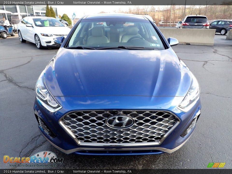 2019 Hyundai Sonata Limited Blue / Gray Photo #12