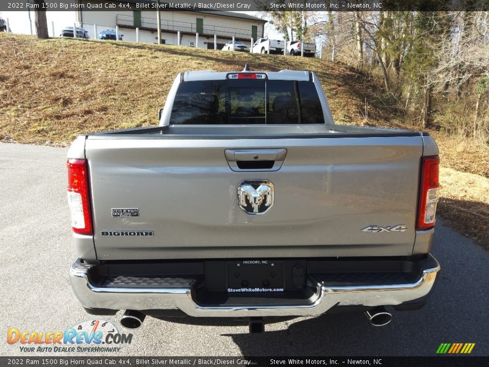 2022 Ram 1500 Big Horn Quad Cab 4x4 Billet Silver Metallic / Black/Diesel Gray Photo #7