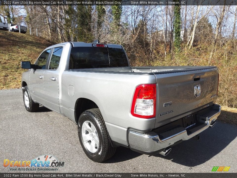 2022 Ram 1500 Big Horn Quad Cab 4x4 Billet Silver Metallic / Black/Diesel Gray Photo #9