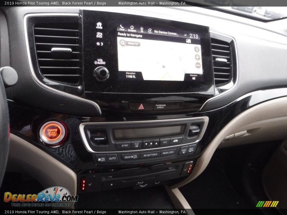 2019 Honda Pilot Touring AWD Black Forest Pearl / Beige Photo #21