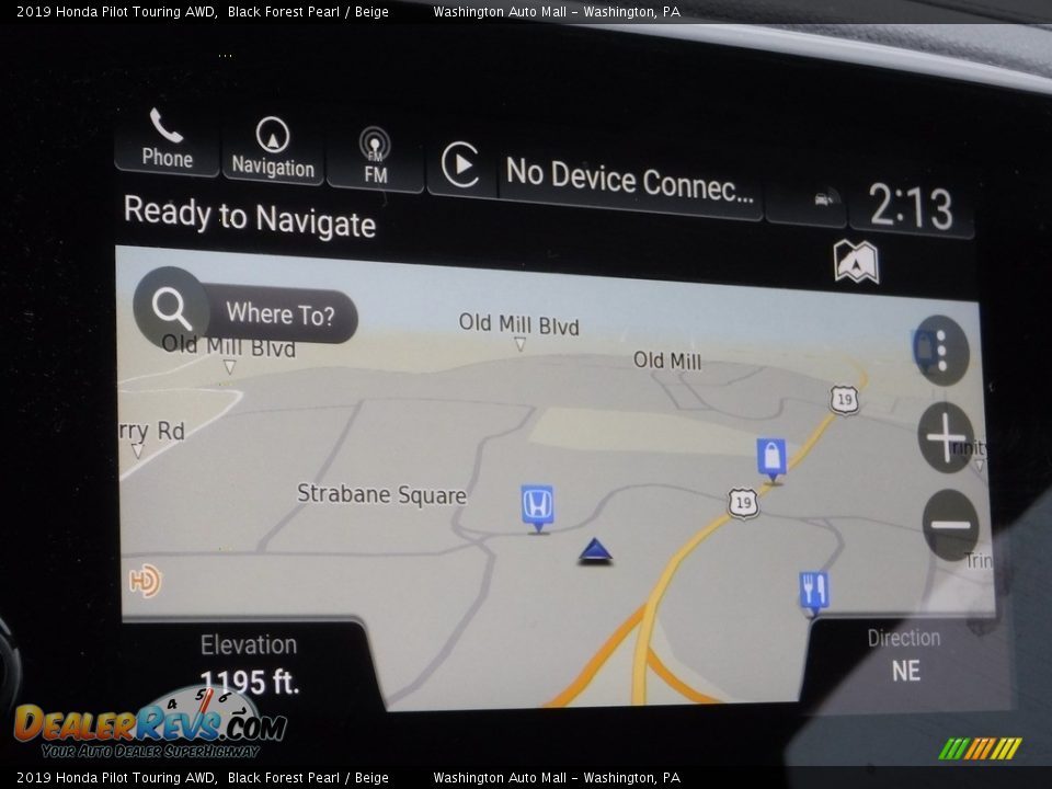 2019 Honda Pilot Touring AWD Black Forest Pearl / Beige Photo #24