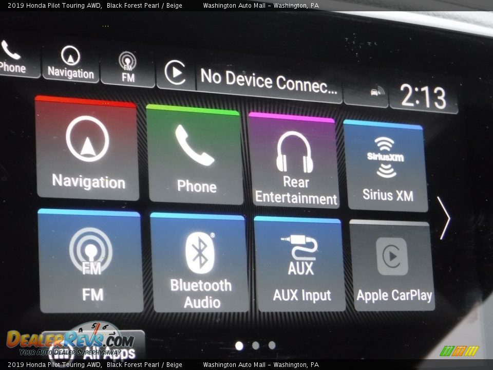 2019 Honda Pilot Touring AWD Black Forest Pearl / Beige Photo #25