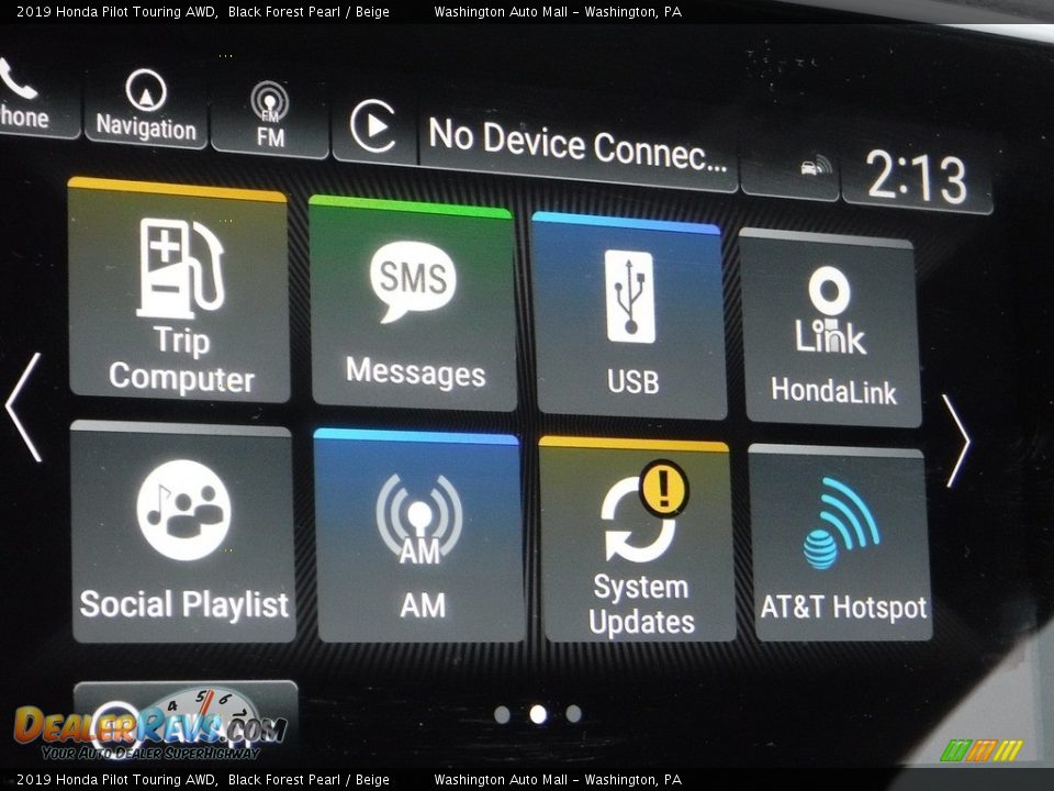 2019 Honda Pilot Touring AWD Black Forest Pearl / Beige Photo #26