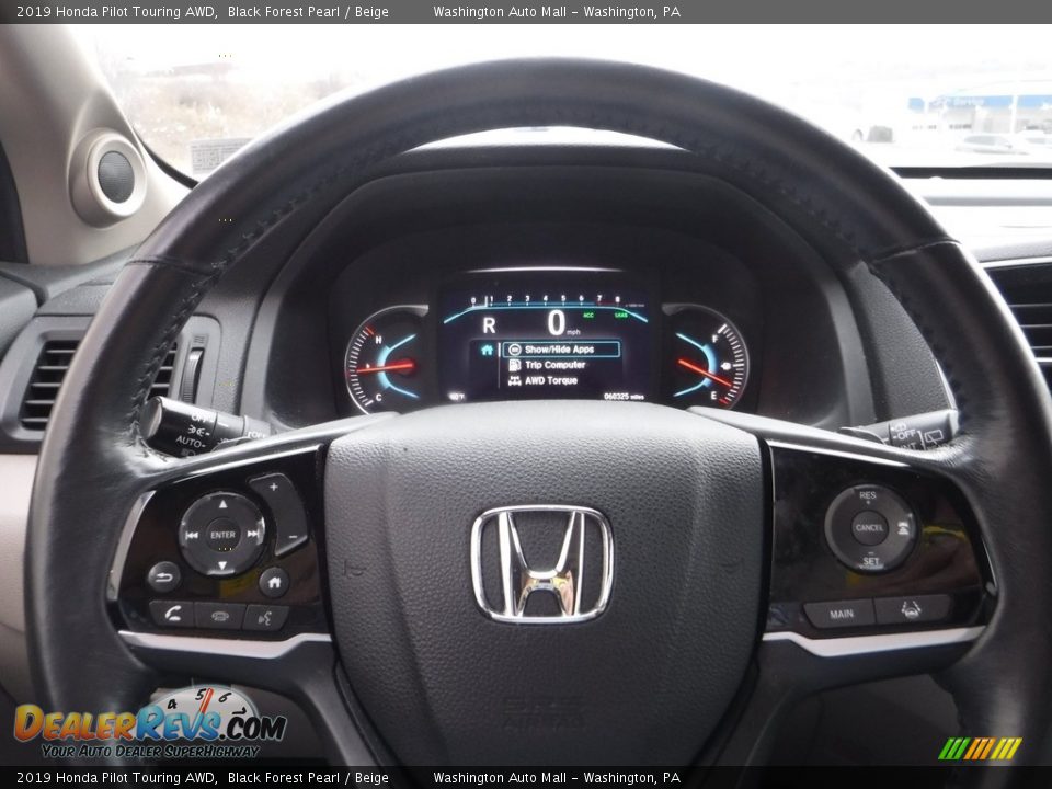 2019 Honda Pilot Touring AWD Black Forest Pearl / Beige Photo #31
