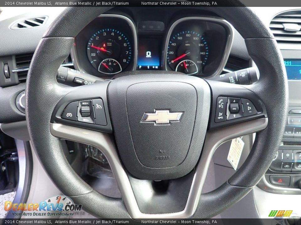 2014 Chevrolet Malibu LS Atlantis Blue Metallic / Jet Black/Titanium Photo #16