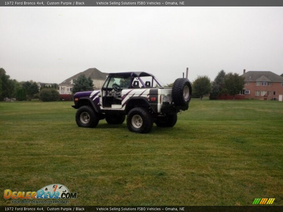 1972 Ford Bronco 4x4 Custom Purple / Black Photo #6