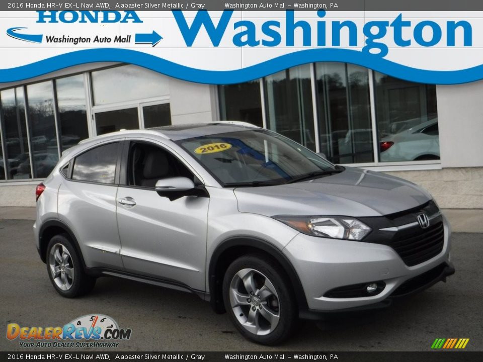 2016 Honda HR-V EX-L Navi AWD Alabaster Silver Metallic / Gray Photo #1