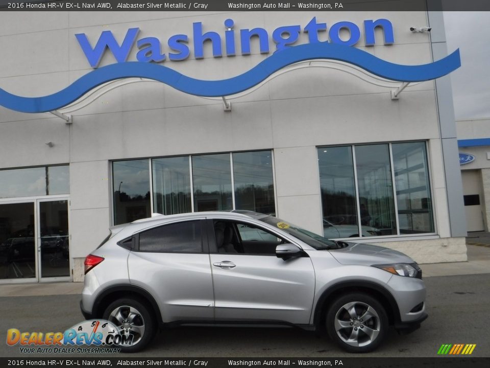 2016 Honda HR-V EX-L Navi AWD Alabaster Silver Metallic / Gray Photo #2