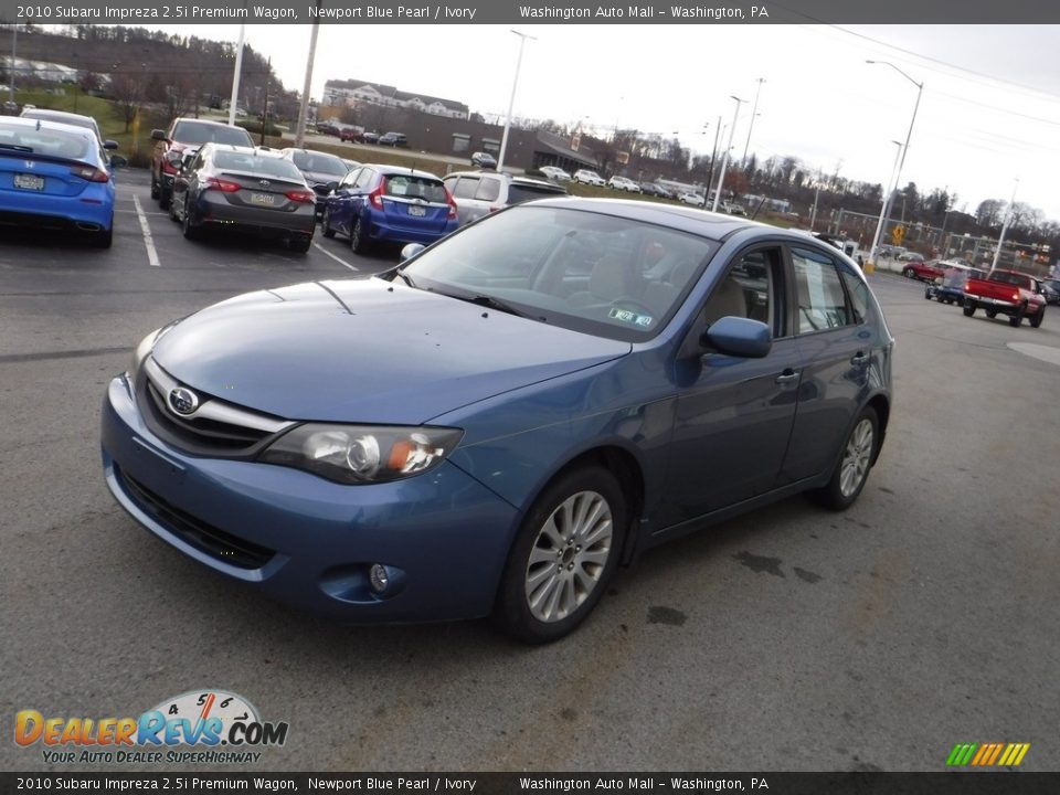 2010 Subaru Impreza 2.5i Premium Wagon Newport Blue Pearl / Ivory Photo #5