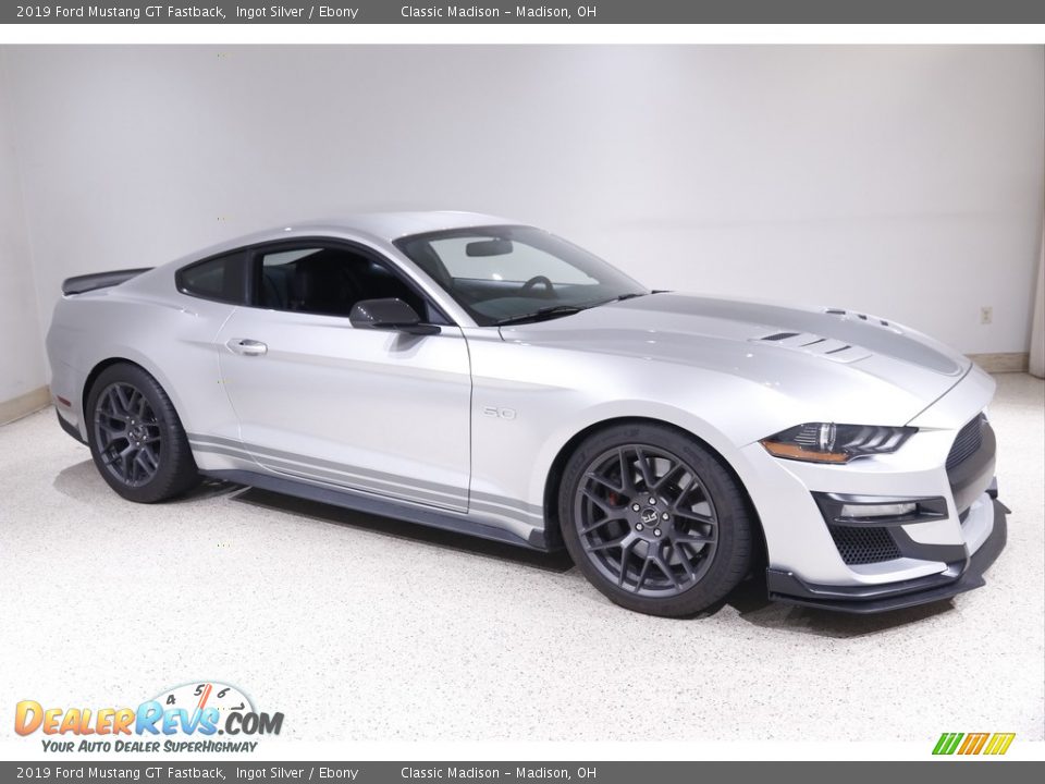 2019 Ford Mustang GT Fastback Ingot Silver / Ebony Photo #1