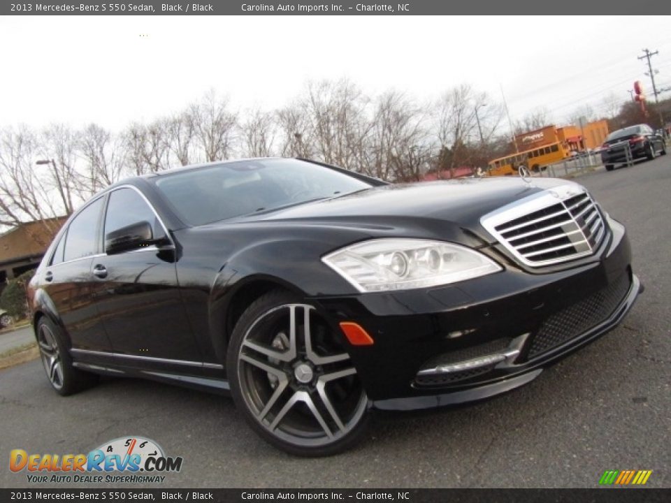 2013 Mercedes-Benz S 550 Sedan Black / Black Photo #3