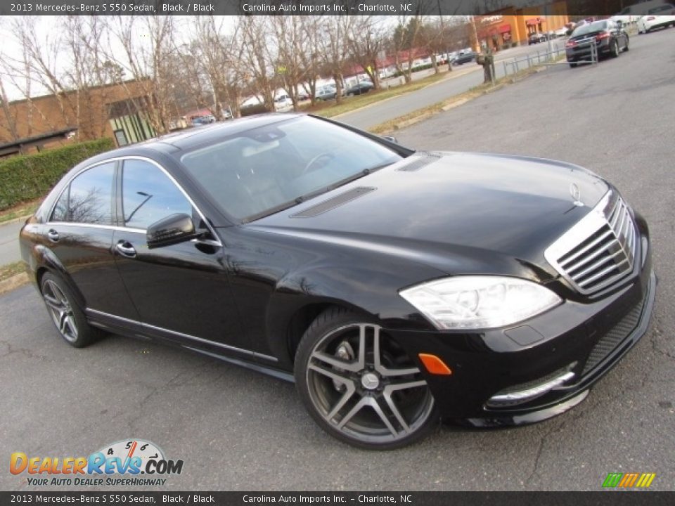 2013 Mercedes-Benz S 550 Sedan Black / Black Photo #4