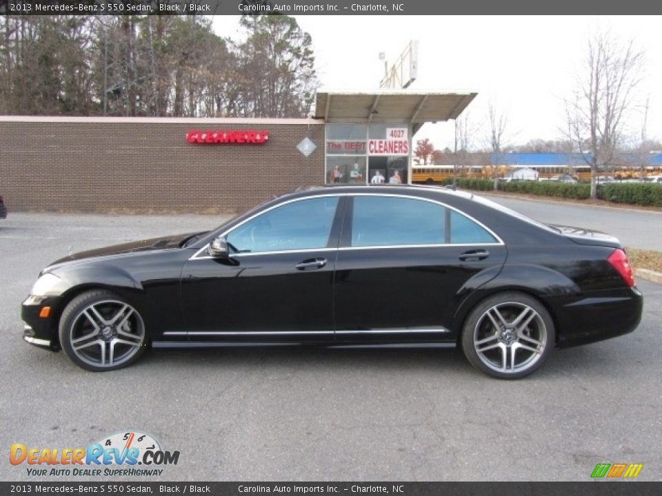 2013 Mercedes-Benz S 550 Sedan Black / Black Photo #8