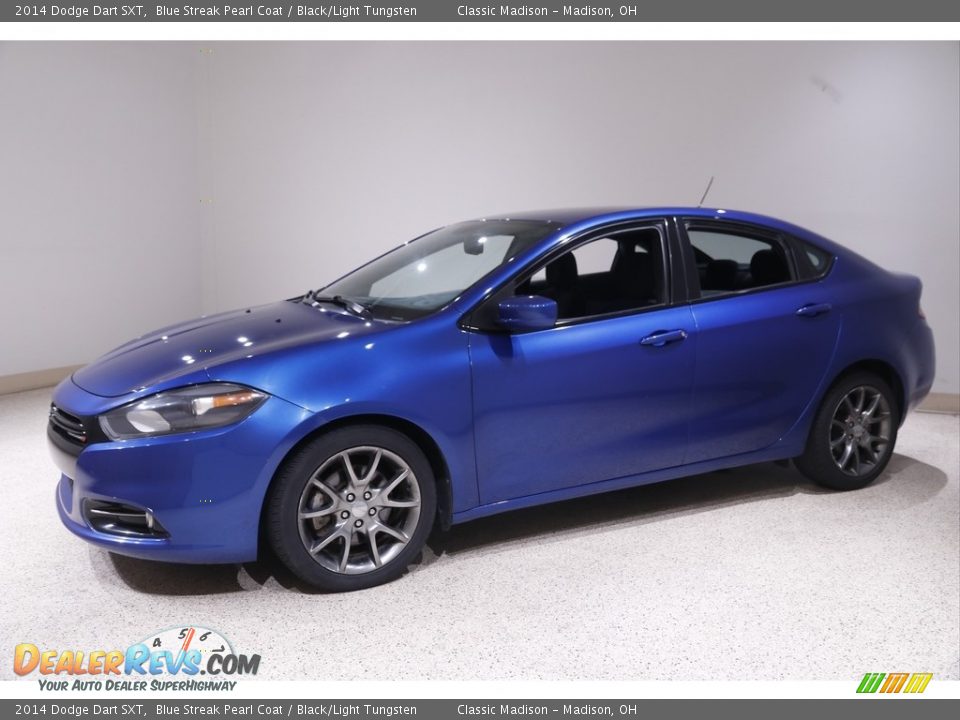 2014 Dodge Dart SXT Blue Streak Pearl Coat / Black/Light Tungsten Photo #3