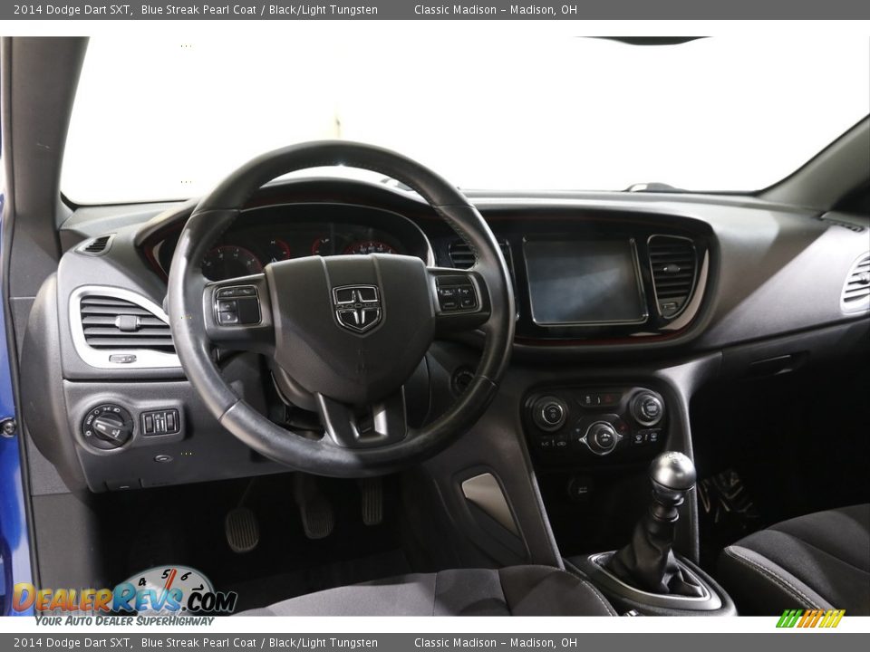 2014 Dodge Dart SXT Blue Streak Pearl Coat / Black/Light Tungsten Photo #6