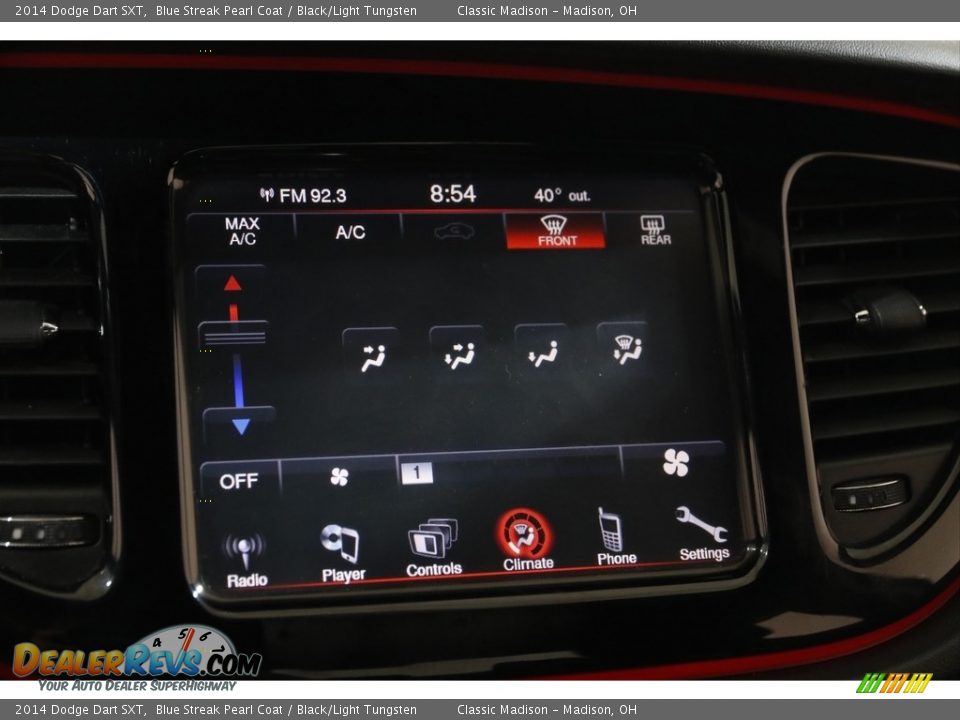 2014 Dodge Dart SXT Blue Streak Pearl Coat / Black/Light Tungsten Photo #11