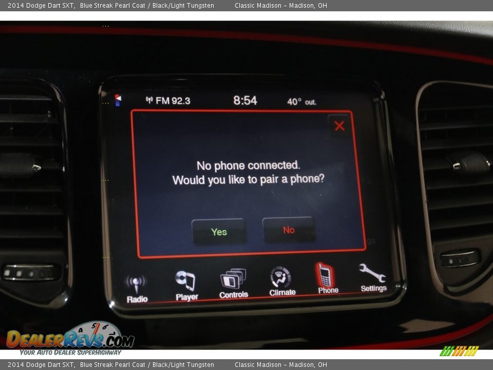 2014 Dodge Dart SXT Blue Streak Pearl Coat / Black/Light Tungsten Photo #12