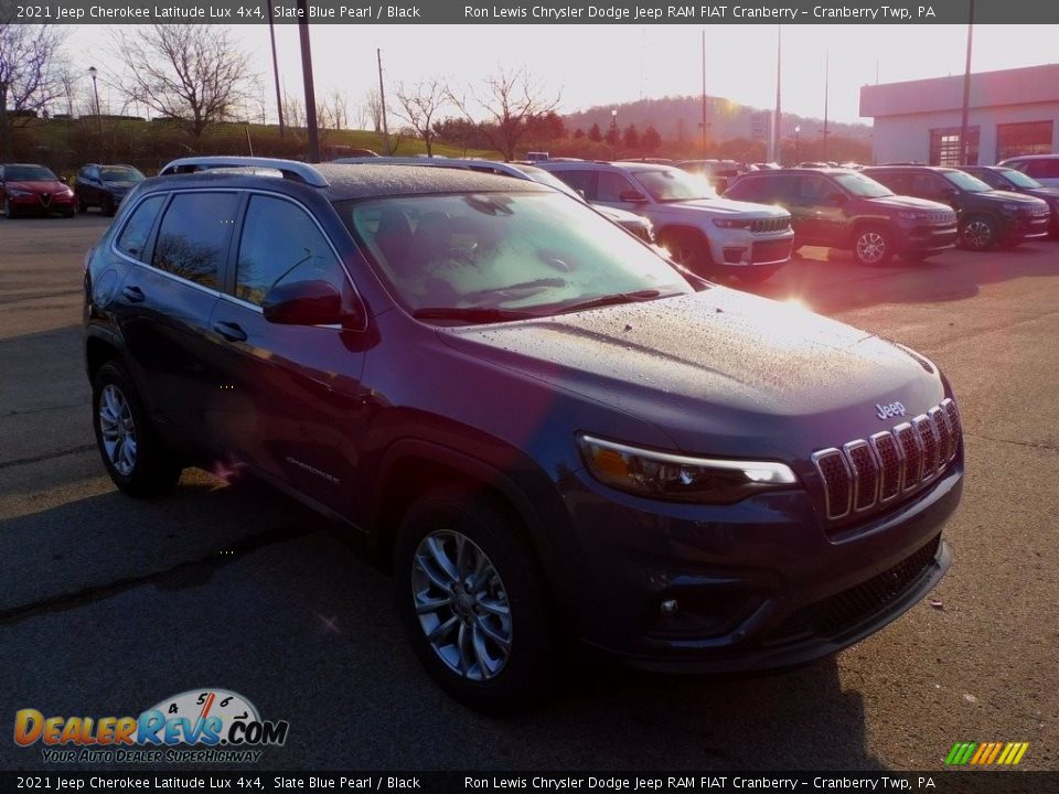 2021 Jeep Cherokee Latitude Lux 4x4 Slate Blue Pearl / Black Photo #3