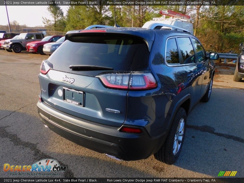 2021 Jeep Cherokee Latitude Lux 4x4 Slate Blue Pearl / Black Photo #5