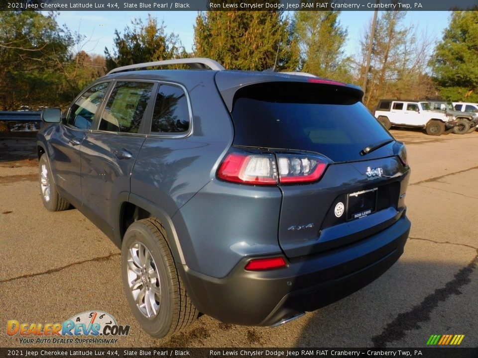 2021 Jeep Cherokee Latitude Lux 4x4 Slate Blue Pearl / Black Photo #8