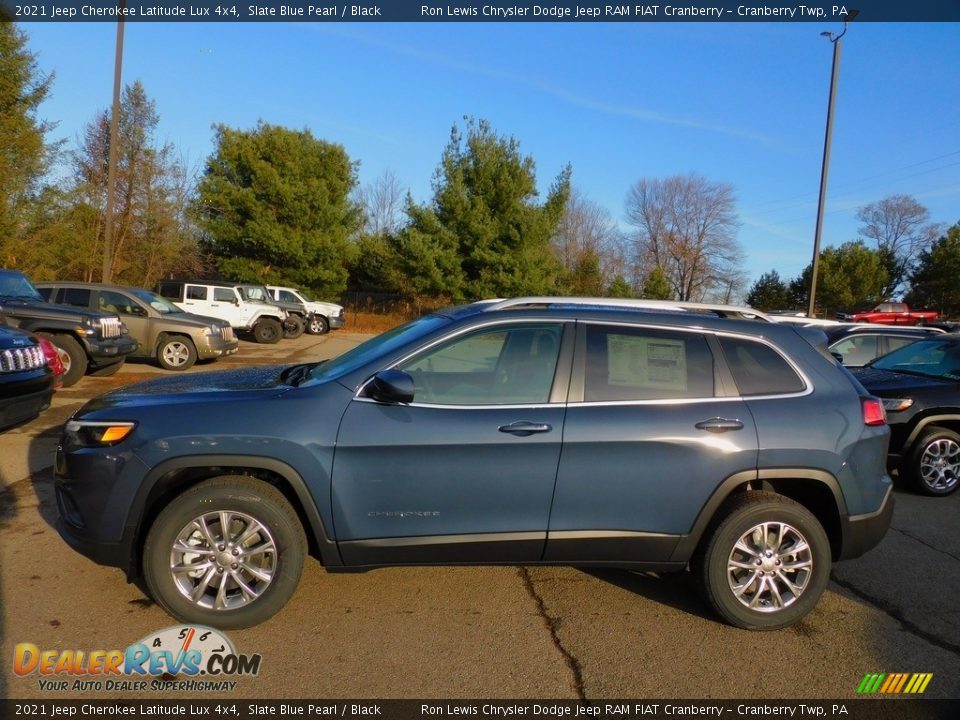 2021 Jeep Cherokee Latitude Lux 4x4 Slate Blue Pearl / Black Photo #9