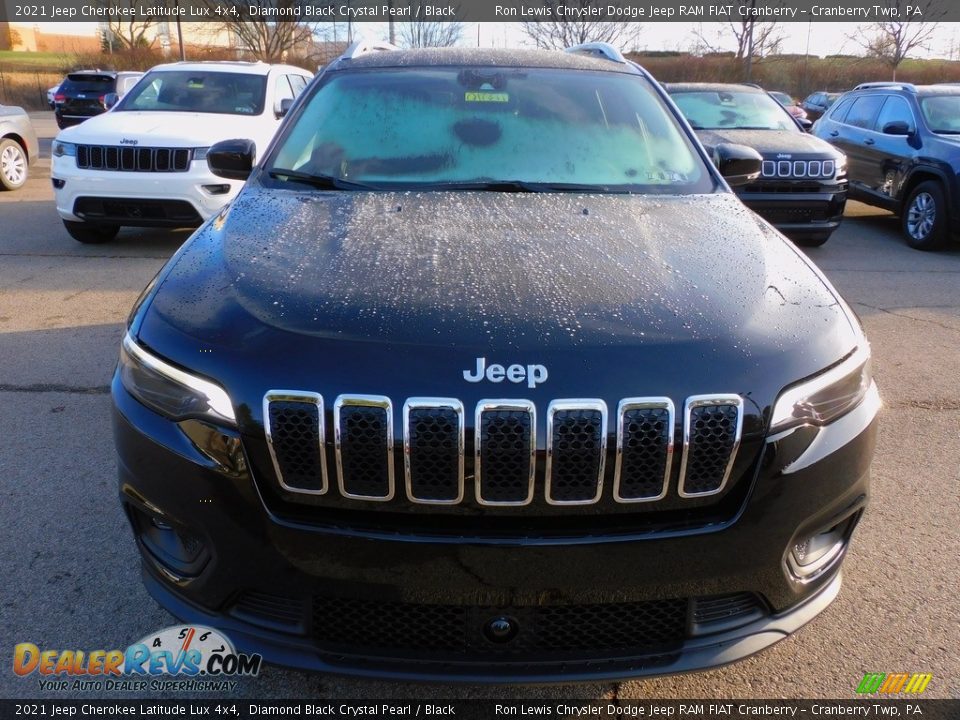 2021 Jeep Cherokee Latitude Lux 4x4 Diamond Black Crystal Pearl / Black Photo #2