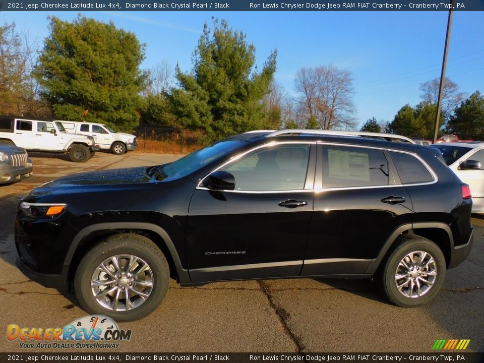 2021 Jeep Cherokee Latitude Lux 4x4 Diamond Black Crystal Pearl / Black Photo #9