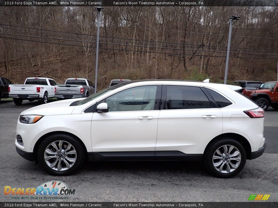 2019 Ford Edge Titanium AWD White Platinum / Ceramic Photo #6