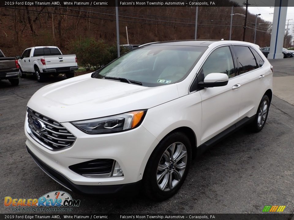 2019 Ford Edge Titanium AWD White Platinum / Ceramic Photo #7