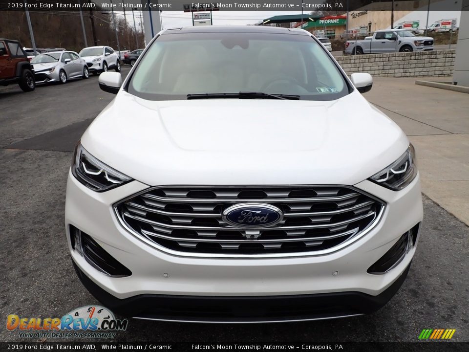 2019 Ford Edge Titanium AWD White Platinum / Ceramic Photo #8