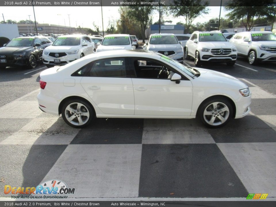 2018 Audi A3 2.0 Premium Ibis White / Chestnut Brown Photo #3