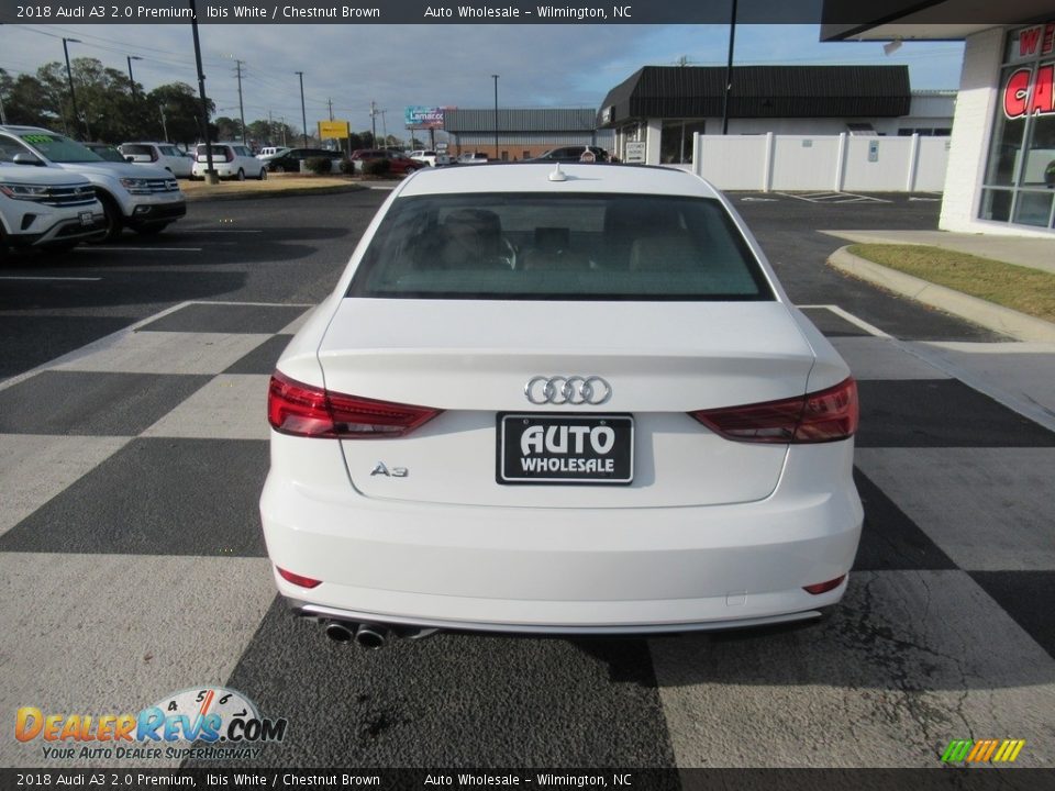 2018 Audi A3 2.0 Premium Ibis White / Chestnut Brown Photo #4
