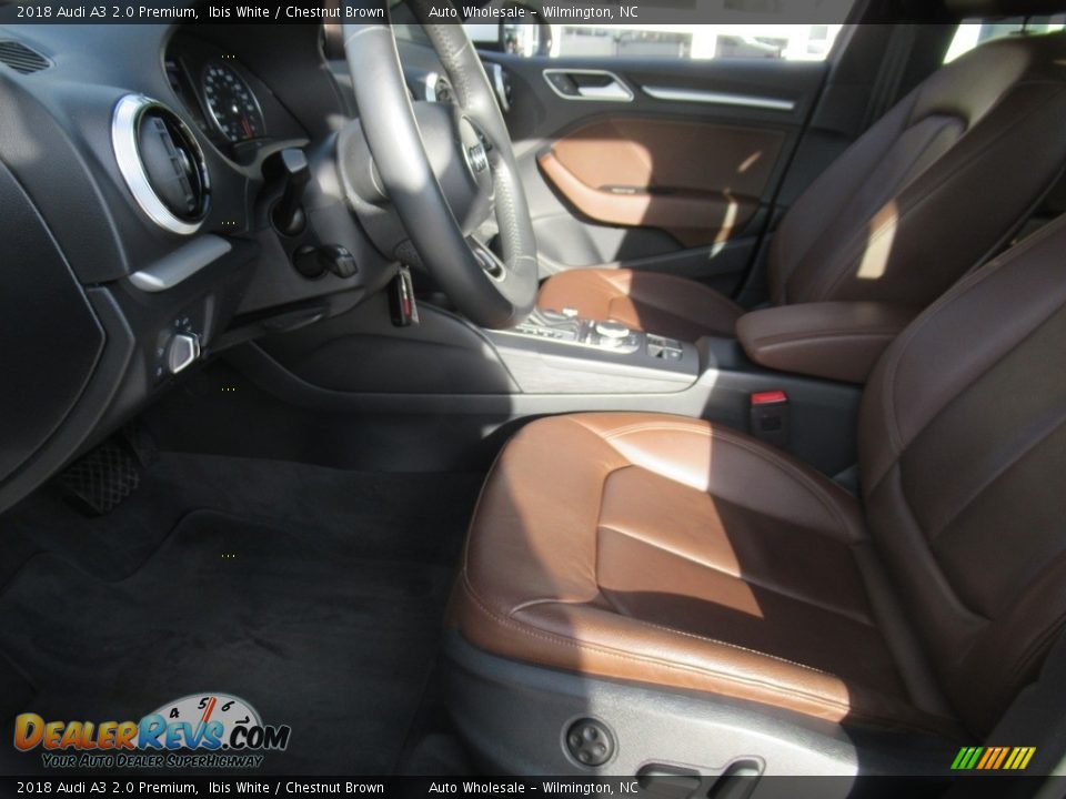2018 Audi A3 2.0 Premium Ibis White / Chestnut Brown Photo #10
