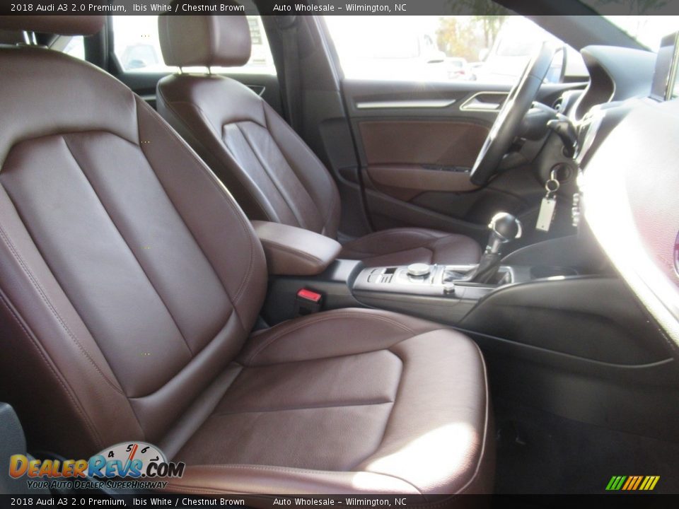 2018 Audi A3 2.0 Premium Ibis White / Chestnut Brown Photo #13
