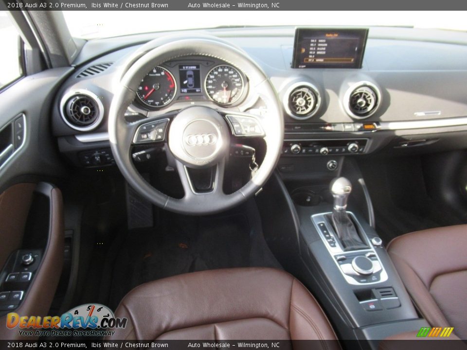 2018 Audi A3 2.0 Premium Ibis White / Chestnut Brown Photo #15