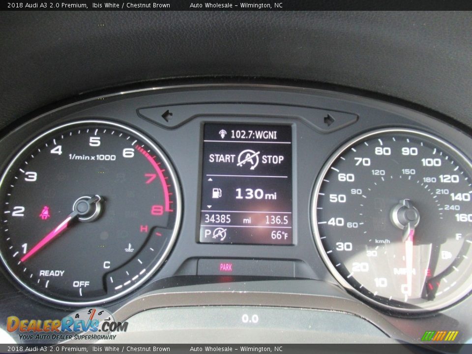 2018 Audi A3 2.0 Premium Ibis White / Chestnut Brown Photo #16