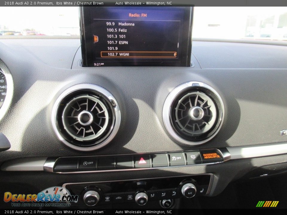 2018 Audi A3 2.0 Premium Ibis White / Chestnut Brown Photo #17