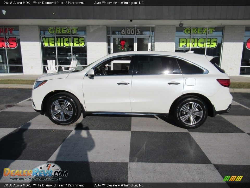 2018 Acura MDX White Diamond Pearl / Parchment Photo #1