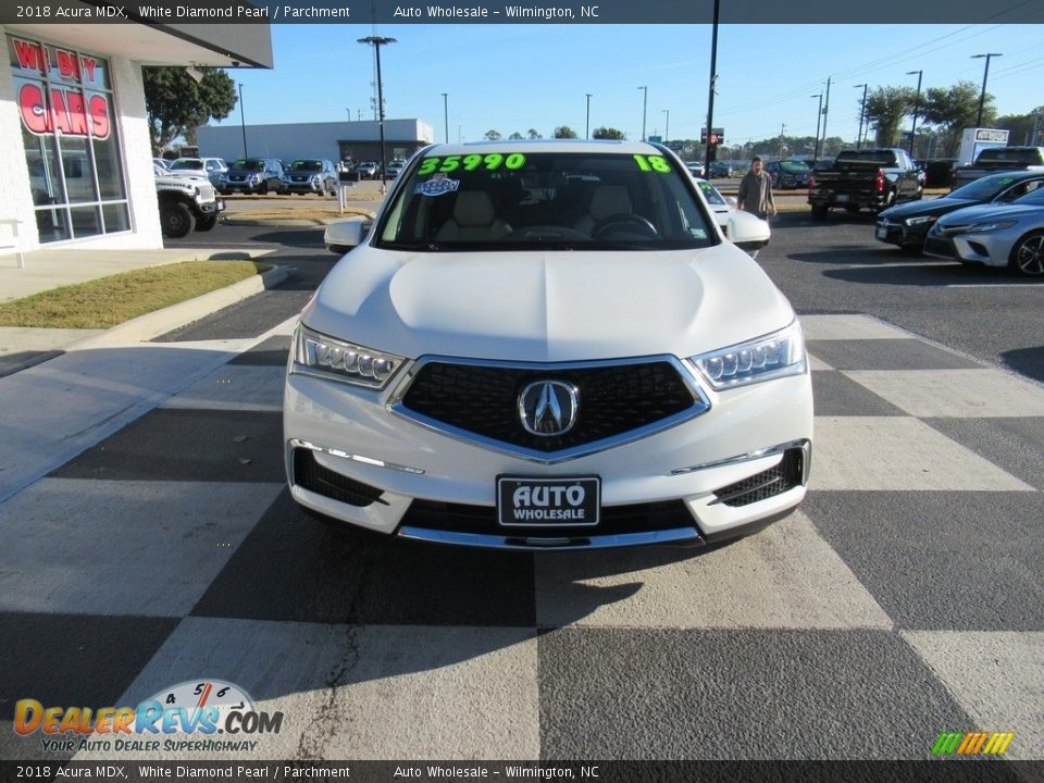 2018 Acura MDX White Diamond Pearl / Parchment Photo #2