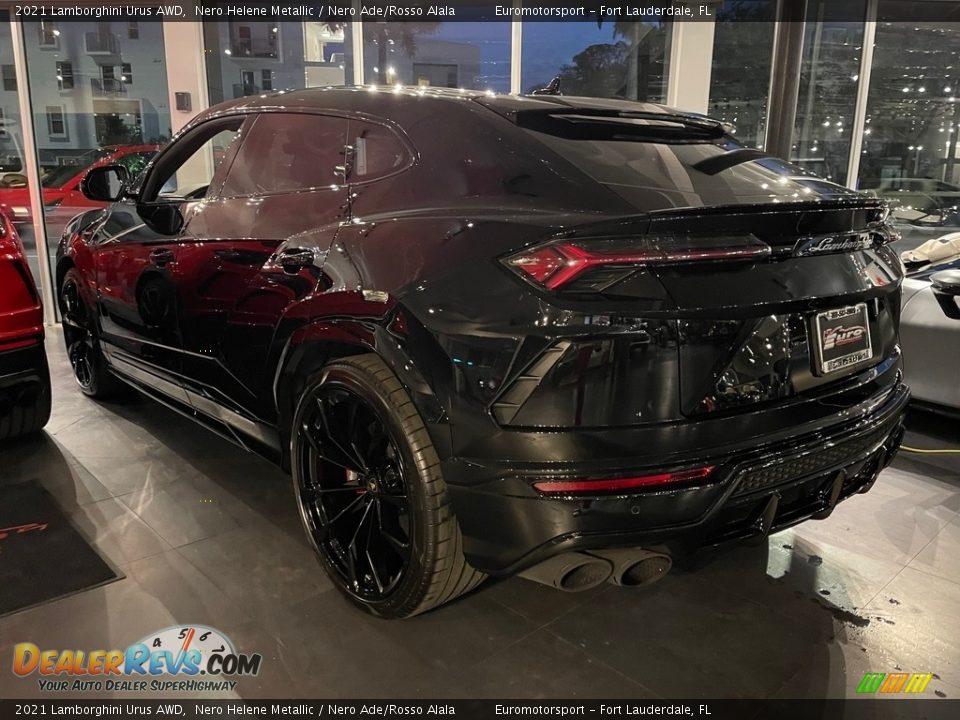 2021 Lamborghini Urus AWD Nero Helene Metallic / Nero Ade/Rosso Alala Photo #9