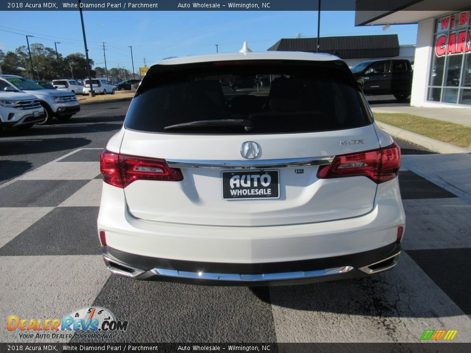 2018 Acura MDX White Diamond Pearl / Parchment Photo #4