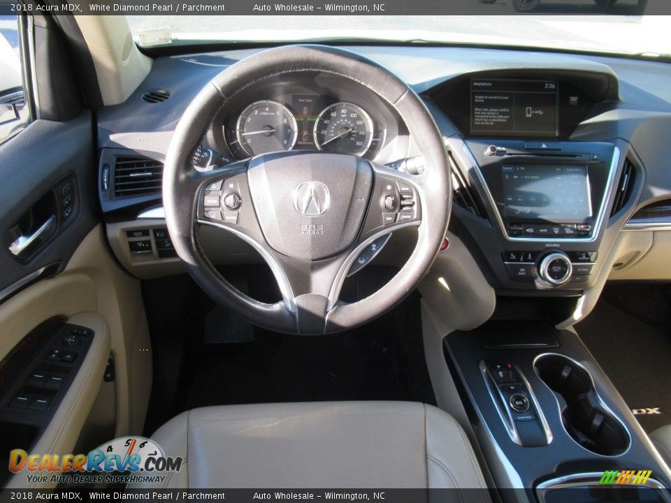 2018 Acura MDX White Diamond Pearl / Parchment Photo #15