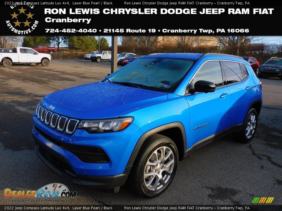2022 Jeep Compass Latitude Lux 4x4 Laser Blue Pearl / Black Photo #1